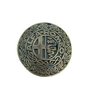 Alfa Romeo Belt Buckle Solid Brass 2.75" Circle Vintage 1970s